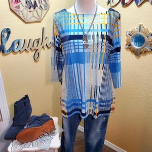 Charter Club 3/4th Sleeve Popover top sz M